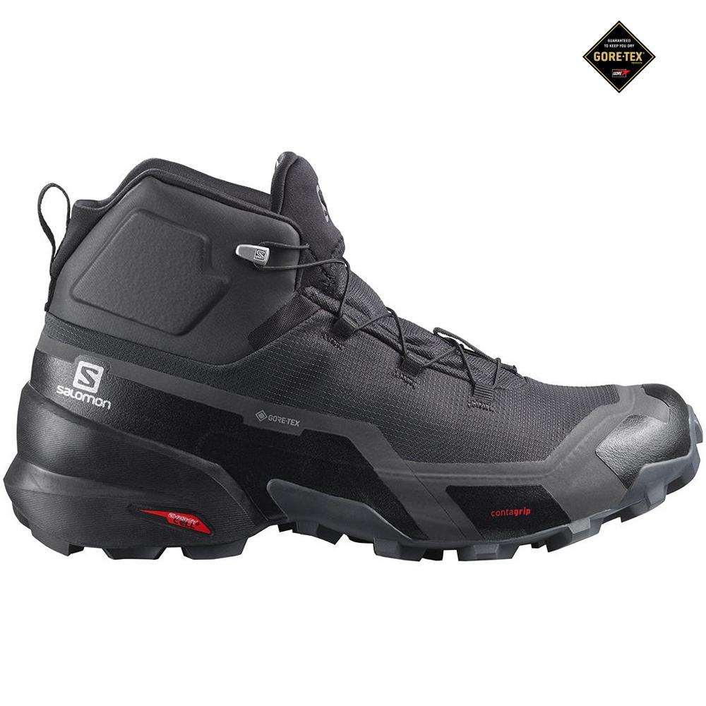 Bottes De Randonnée Salomon Homme Noir - Salomon CROSS HIKE MID GORE-TEX - France (0632-UEOKF)